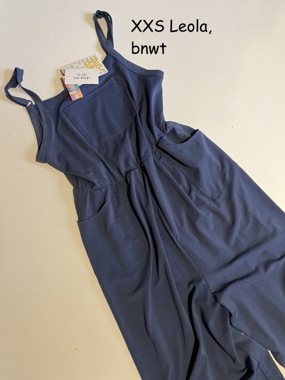 XXS Lularoe Leola overall jumpsuit, periwinkle